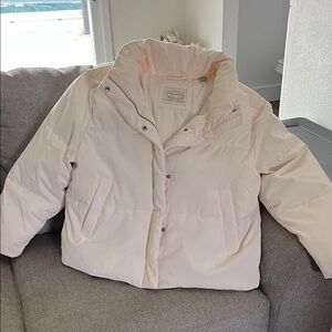 Women's Cream Puffer Jacket